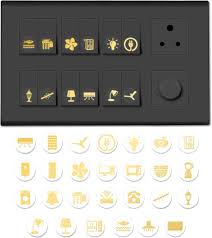 Gold Switch Stickers For Switch Board Pack Of 300 Pcs