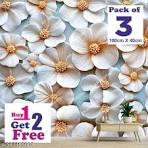 White Vertical Stripe Wallpapers 5Mtr Pack Of 3