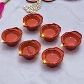 Prakash Water Led Sensor Diya 6 Pcs