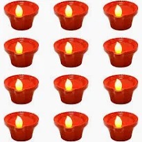 Water Led Sensor Diya 12 Pcs