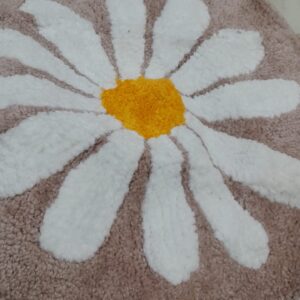 Dusty Pink Colour Round Door Mat For Home Decor