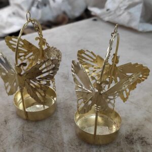 Butterfly Hanging Metal Tea Light Candle Holder 2Pics
