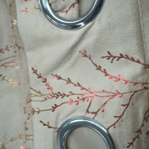 Brown Color Set Of 2 Curtain 5 Feet