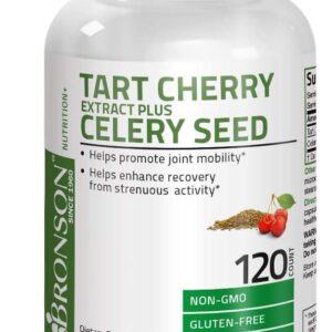Bronson Tart Cherry Extract Celery Seed Capsules Unflavoured 120 Count