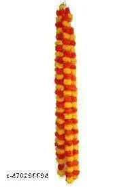 Artificial Marigold Genda Phoolyellow And Orange Indoor Outdoor Decoration Flowers Pack Of 5