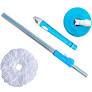 Blue Floor Cleaner Mop Stick Rod Only With One Microfiber Refill