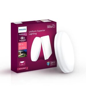 Philips Rimless Full Glow 24 Watt Round Led Surface Downlight White Colour