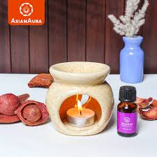 Asian Aura Candle Ceramic Aroma Diffuser For Home Fragrance Pack Of 1