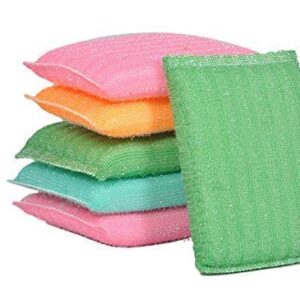 Plastic Scrub Sponge Scourer Kitchen Scrubber Dish Utensils Tiles Cleaning Pack Of 2