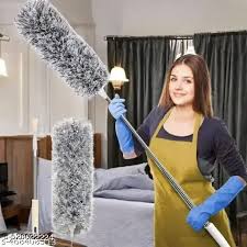 House Cleaning Multicolor Microfiber Feather Duster Bendable 100 Inches