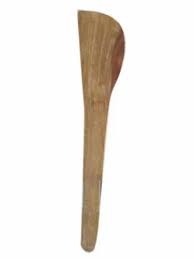 Glossy 5 Point 5 Inch Brown Wooden Spatula