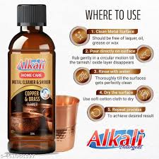 Alkali Metal Cleaner Instant Brass Copper Metal Cleaner Cleaning Liquid 200Ml
