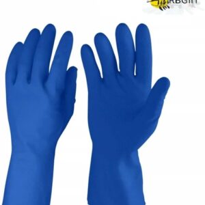 Rbgiit Blue Rubber Washable Or Reusable Safety Hand Gloves 2 Set