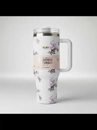 Stanley Beige Floral Printed Stainless Steel Quencher Tumbler 1200 Ml
