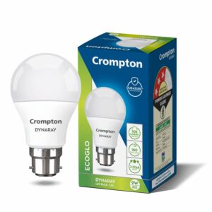 Crompton Dyna Ray Led Bulb 9W Cool Daylight B22 Led 180 Degree 4Kv Surge Protection 440V High