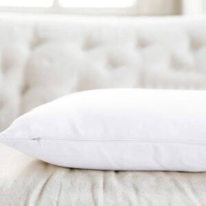 Solid White Cushion Cover Size 12X18 Inches Sets Soft Cotton Home Decor Sofa