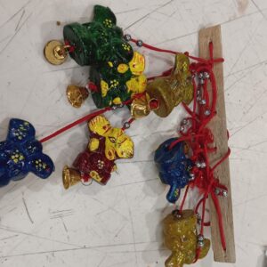 Multi Colour Synthetic Hand Camel Key Chains Key Ring Set Of 5 Pieces