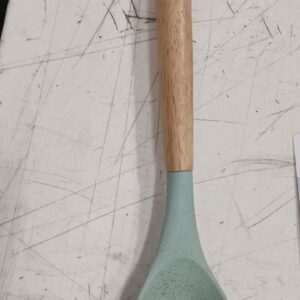 Lemon Tree Flat Cooking Spoon Wooden Handle Kitchen Utensils Light Grey