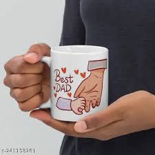 Best Dad Unique Mug Printed White Tea Coffee Cup 11 Oz 350Ml Pack Of 1 Birthday Dad Father Papa Fathers Day Pitaji Daddy