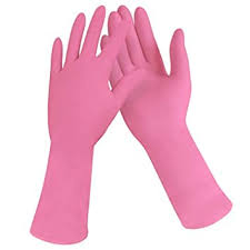 Mowell Cleaning Gloves Reusable Rubber Hand Glove Mowell Pink Color
