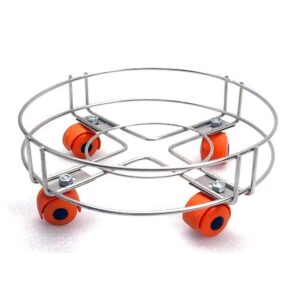 Stainless Steel Cylinder Trolley With Wheels