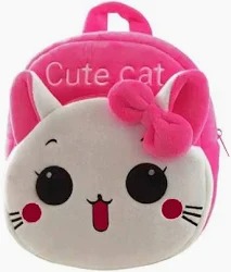Cute Cat Kids Bag Pink Colour