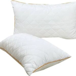 Spaces Quilted Pillow Set Of 2 White Colour