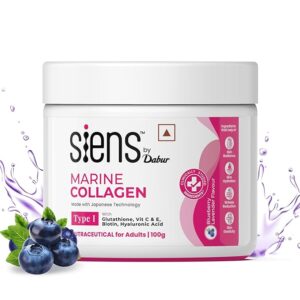 Siens Dabur Hydrolyzed Marine Collagen Blueberry Lavender Flavour 100G