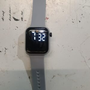Black Square Dial Grey Silicone Strap Look Like A Smart Digital Watch