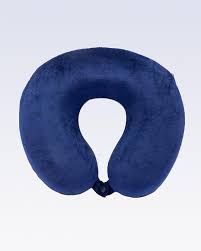 Memory Travel Pillow U Neck Car Office Home Travel Pillow Cushion Blue Color