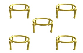 Plastic Flower Pot And Matka Stand Yellow Pack Of 5
