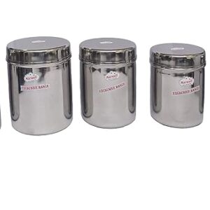 Stainless Steel Dibba Set 5 Pcs Steel Dabba Set For Kitchen