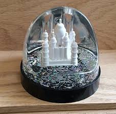 Taj Mahal Showpiece In Water And Glitters Decorative Showpiece