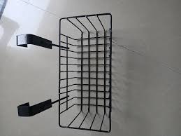 Black Metal Cabinet Hanging Door Basket 1Pc