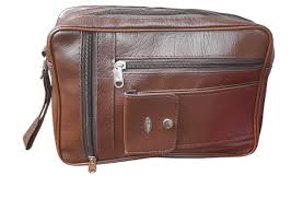 Mens Genuine Leather Cash Money Carrying Multipurpose Travel Pouch Big Wrist Clutch Business Handbag