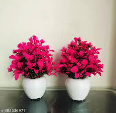 Pink Colour Rose Artificial Plant For Home