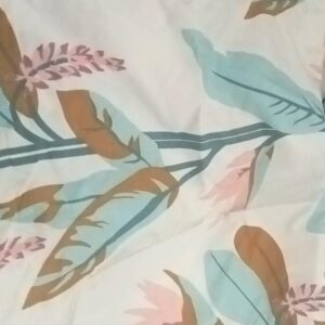 Off White Colour Pure Cotton Floral Printed Pillow Covers