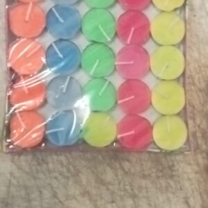 Multicolour Wood Tealights Pack Of 25