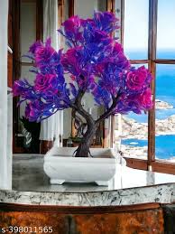 Blue Colour Artificial Rose Tree For Home