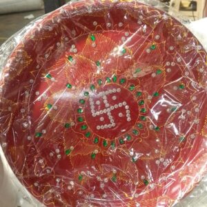 Stainless Steel Floral Decorative Karwa Chauth Thali