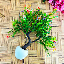 Artificial Down Fall Plant With Pot Small Greenery Decor For Indoor Home