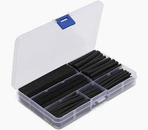 Black Heat Shrink Tube Set For Wire Joint Insulation Pack Of 100 Pc