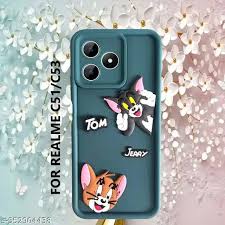 Green Colour Tom And Jerry Printed Mobile Back Cover For Rm C53