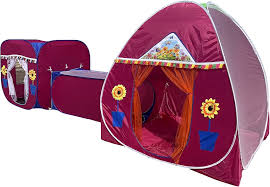 Home Cute Jumbo Size 3 In 1 Pop Up Kids Play Tent House With Crawl Tunnel Pink