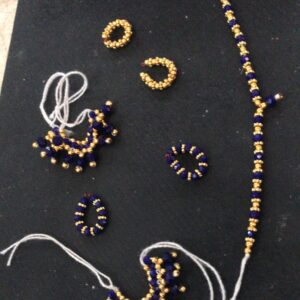 Ladoo Gopal Ji Accessories Blue Golden