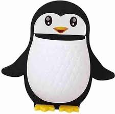 Booze Penguin Toothbrush Holder Black And White