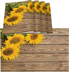 Sunflower Placemats For Dining Table Place Mats For Kitchendining 2Pc
