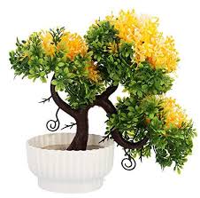 Small Artificial Plants Wild Artificial Plant With Pot Yellow