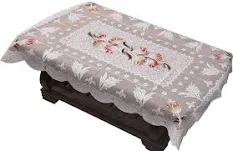 Cotton Net 4 Seater Center Table Cover Off White