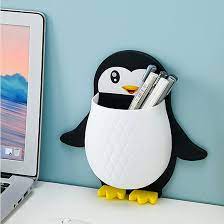 Wall Mounted Penguin Design Toothpaste Toothbrush Holder